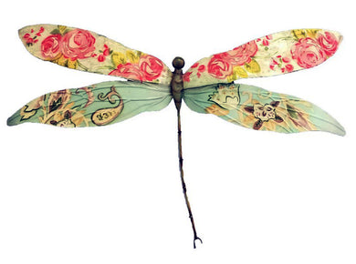 Pink and Blue Dragonfly Wall Decor - Indoor or Outdoor