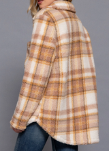 Load image into Gallery viewer, Plaid Faux Fur Jacket