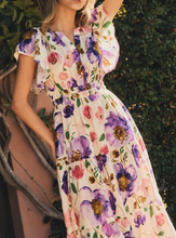 Load image into Gallery viewer, Violet Floral Midi Dress