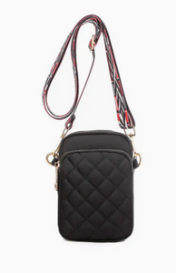 Quilted Crossbody w/ Guitar Strap - Choose Color