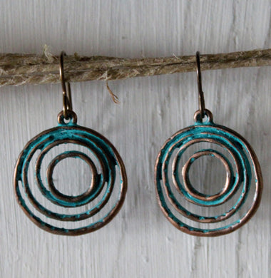 Brass Swirl Earrings