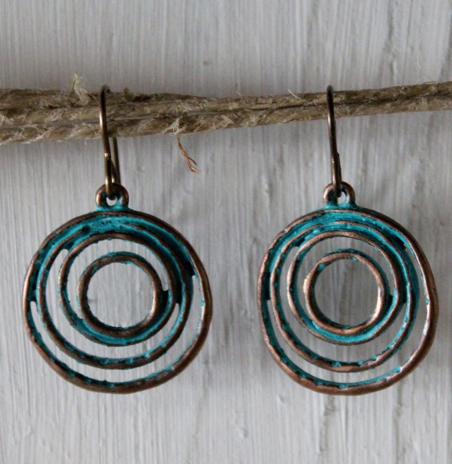 Brass Swirl Earrings