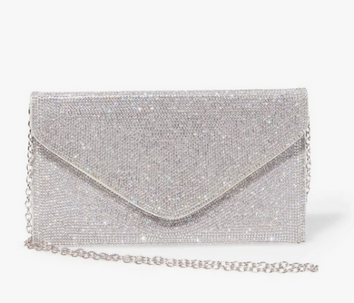 Rhinestone Envelope Clutch