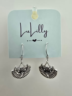 Small Antiqued Silver Teardrop Earrings by LuLilly