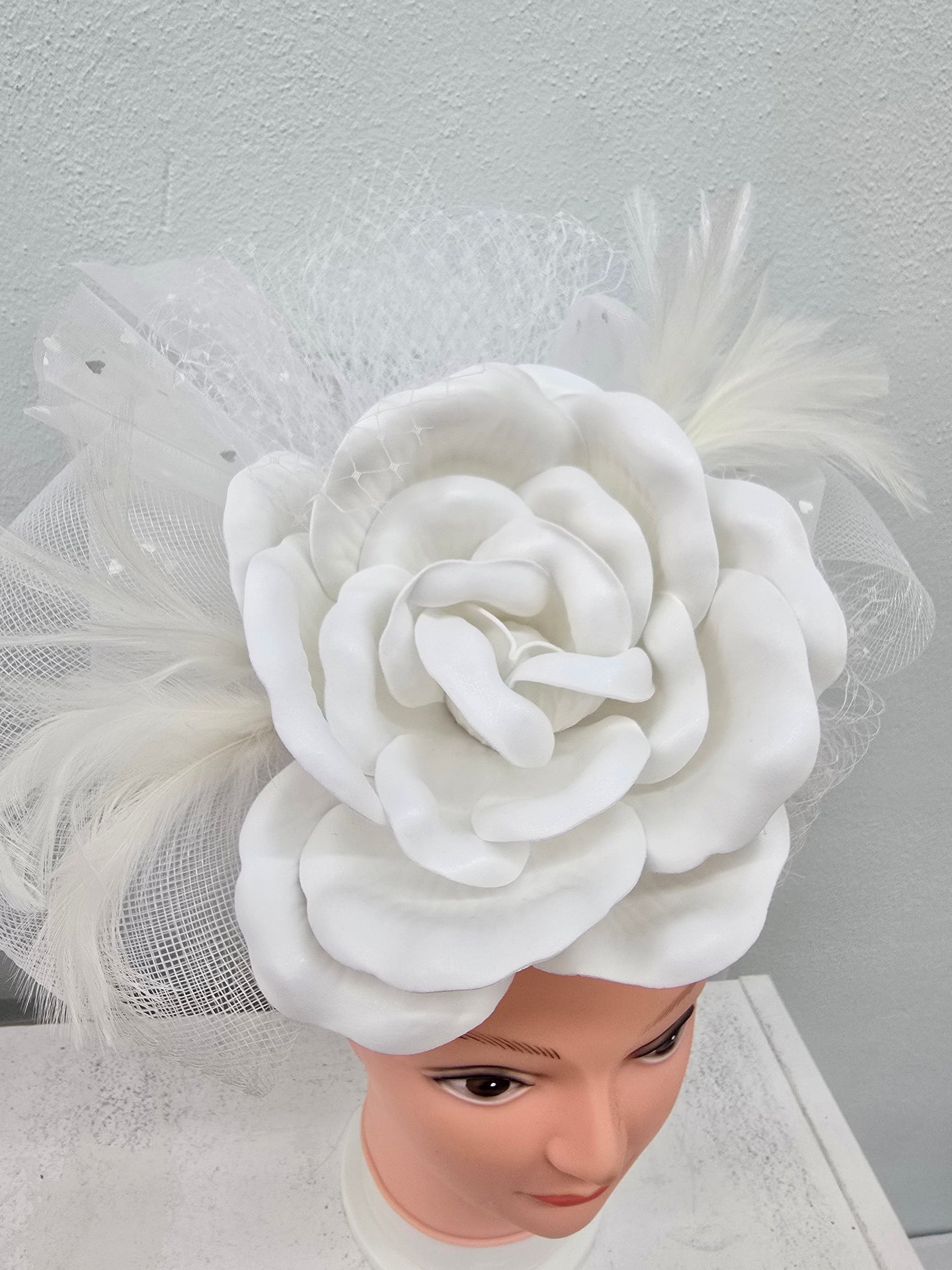 White Floral Fascinator
