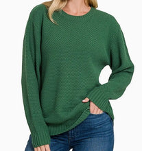 Load image into Gallery viewer, Round Neck Waffle Sweater - Choose Colors