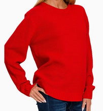 Load image into Gallery viewer, Round Neck Waffle Sweater - Choose Colors