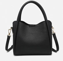 Load image into Gallery viewer, Black Compartment Satchel Purse