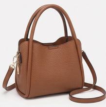Load image into Gallery viewer, Brown Compartment Satchel Purse