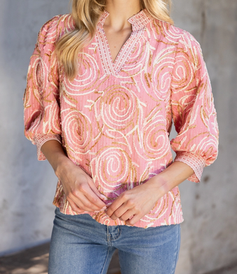 Detailed Multi Embroidery Top