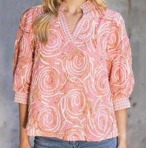 Detailed Multi Embroidery Top
