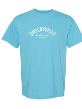 Load image into Gallery viewer, COMFORT COLORS Curved Design Shelbyville Ky Short Sleeve T-Shirt - Choose colors!