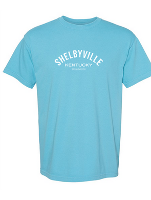 COMFORT COLORS Curved Design Shelbyville Ky Short Sleeve T-Shirt - Choose colors!