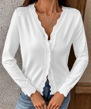 Load image into Gallery viewer, Scalloped Lightweight Cardigan - Choose Color