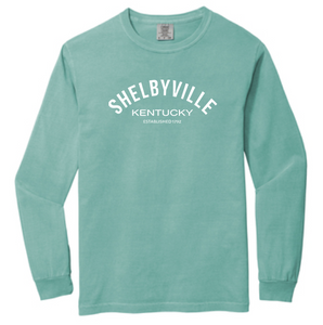 "Shelbyville, KY" Vintage Washed Long Curved - Choose Color