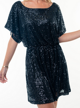 Load image into Gallery viewer, Black Sequin Dress