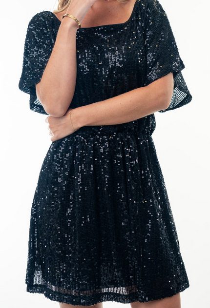 Black Sequin Dress