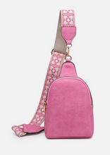 Load image into Gallery viewer, Pink Sling Bag w/ Guitar Strap