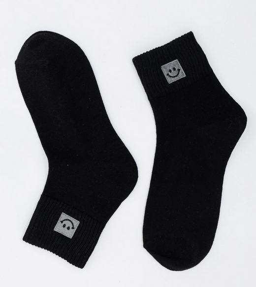 Happy Feet Embroidered Socks - Choose Colors