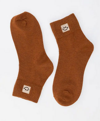 Happy Feet Embroidered Socks - Choose Colors