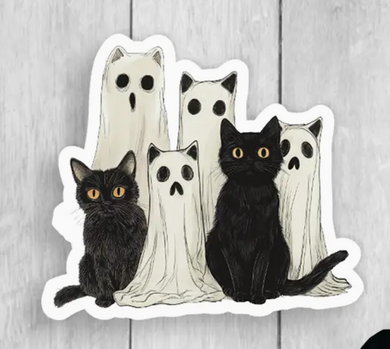 Spooky Cats Vinyl Sticker