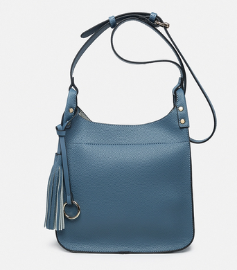 Blue Square Crossbody w/ Tassels