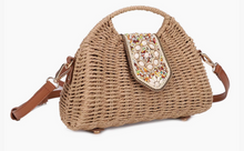 Load image into Gallery viewer, Straw Purse w/ Beaded Buckle