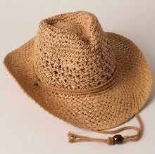 Load image into Gallery viewer, Straw Panama Adjustable Sun Hat