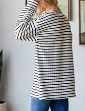 Load image into Gallery viewer, Long Sleeve Stripe Ribbed Top
