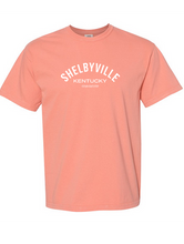 Load image into Gallery viewer, COMFORT COLORS Curved Design Shelbyville Ky Short Sleeve T-Shirt - Choose colors!