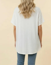 Load image into Gallery viewer, Textured Knit Pattern Ivory Top