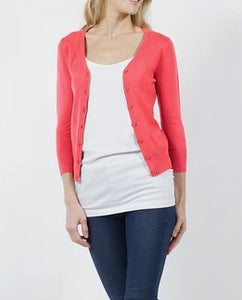 3/4 Sleeve Summer Cardigan - Choose Colors