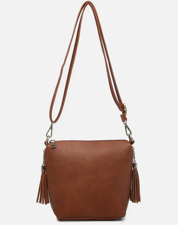 Crossbody Purse w/Tassels - Choose color