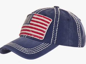 "AMERICAN FLAG" Vintage Baseball Hat