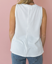 Load image into Gallery viewer, White Sleeveless Thermal Tank Top