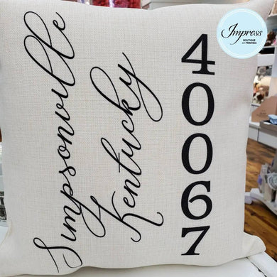 Zip Code Pillows - Customizable