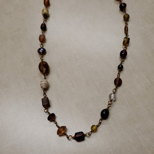 Necklace w/ Brown Stones
