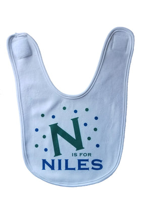 Custom Fleece Baby Bib w/ Velcro Closure