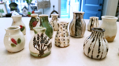 Mini Vases by Susan Layne Pottery