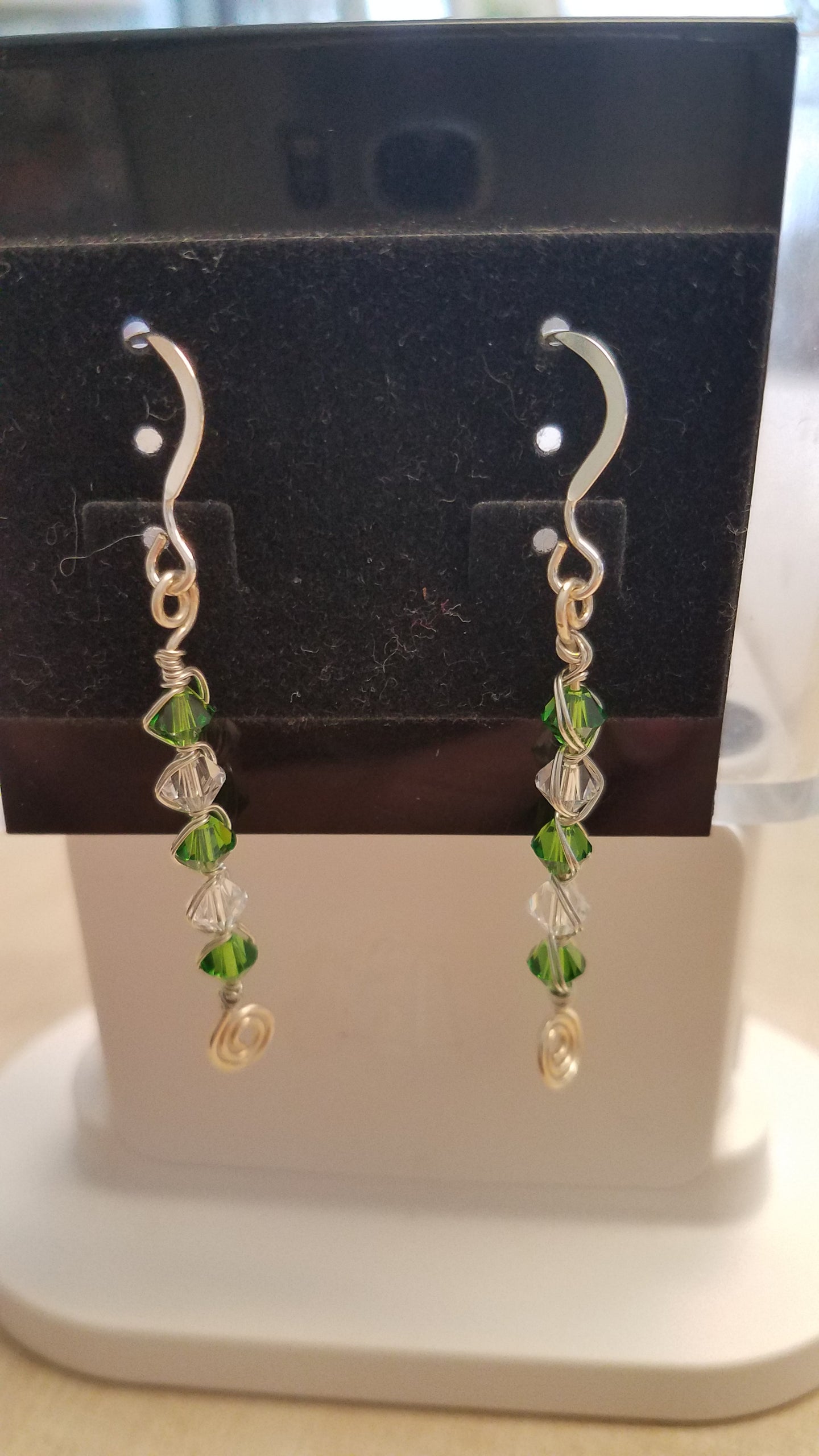 Green Trees Earrings by Lasca Kisslinger