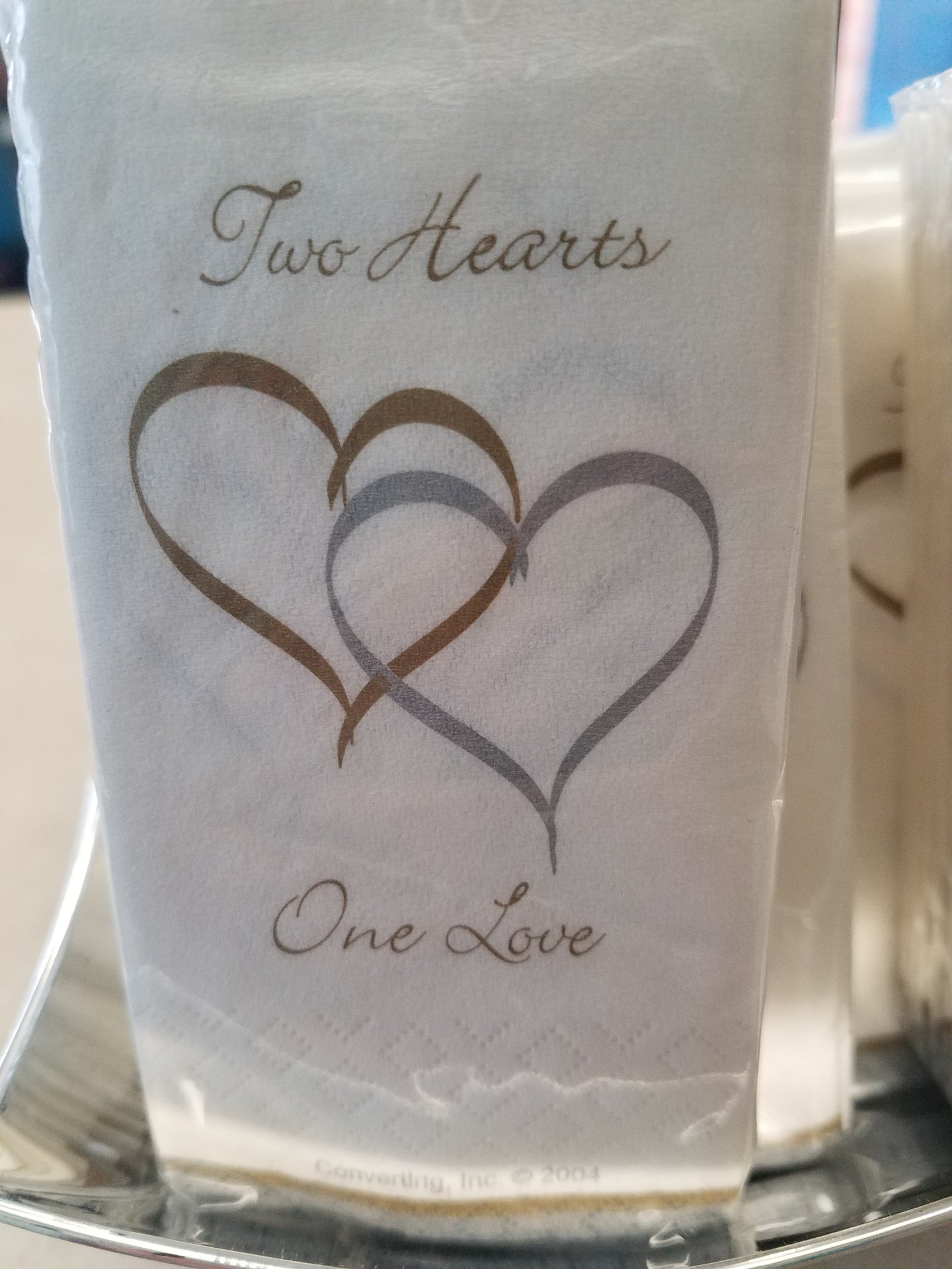 Two Hearts One Love - Pocket Tissues