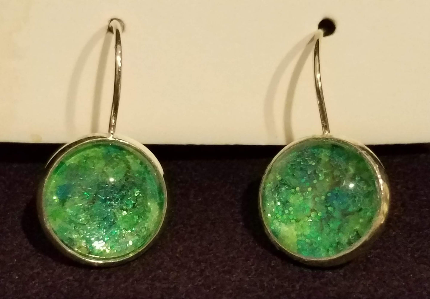 Sparkly Green Earrings