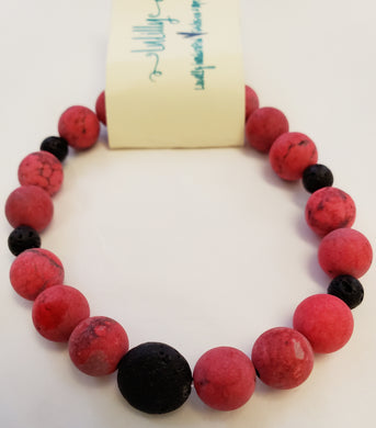 Beaded Infusion Bracelet - Red & Black
