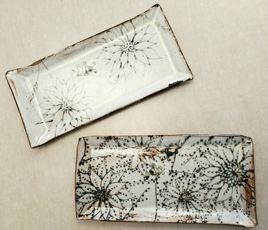 Floral or Bumble Bee Trays by Susan Layne Pottery
