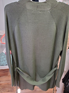 Long Open Sweater Cardigan w/ Belt - Choose color