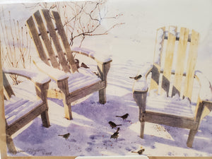 Hand-Painted Winter Landscape Cards by Ben Nay III