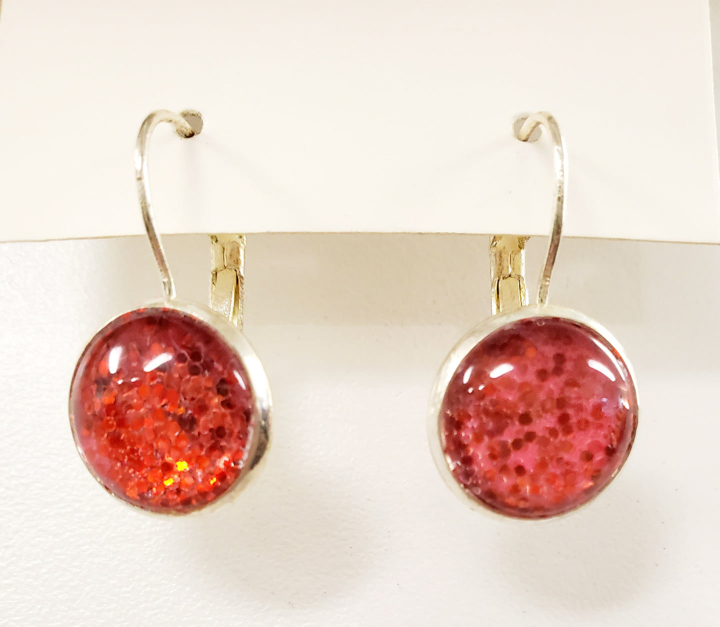 Red Sparkle Earrings