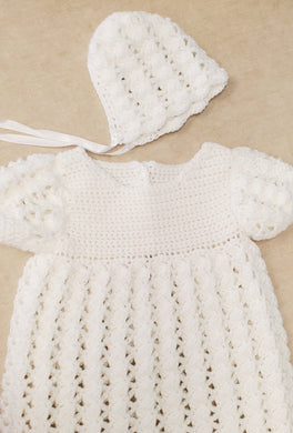 White Handmade Baby Gown for Christening / Baptism / Easter