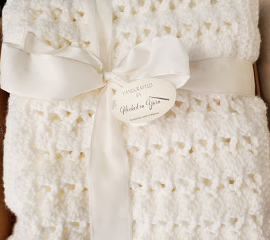 White Handmade Baby Blanket