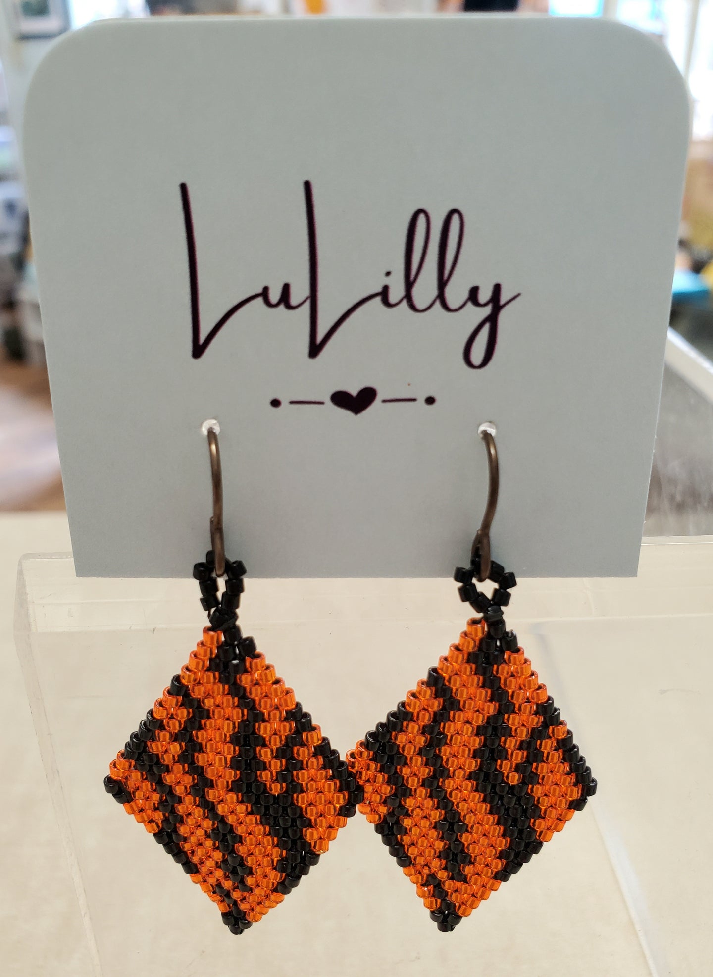 Fall / Halloween Beaded Earrings by LuLilly - Choose Colors and Styles